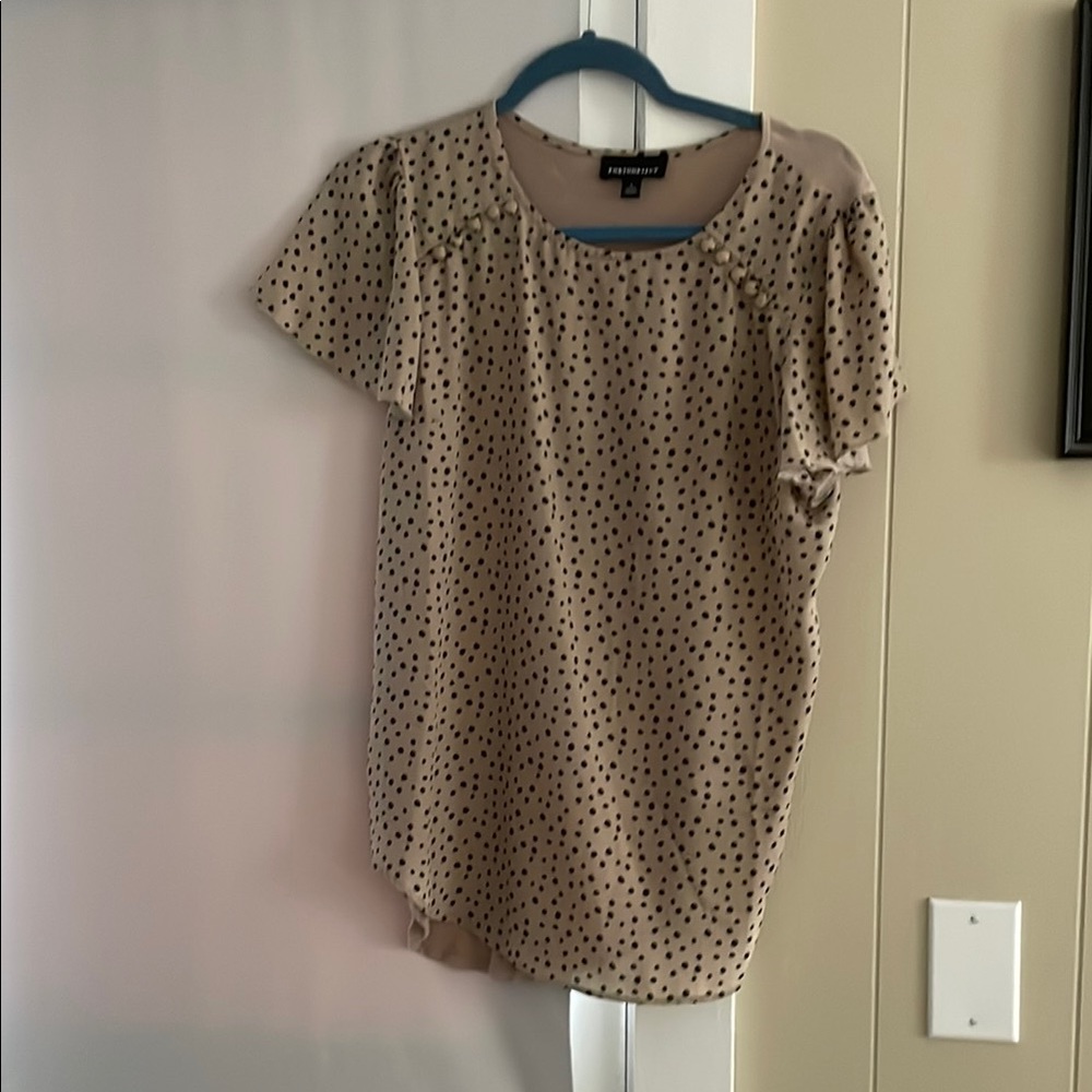 Polka Dot Blouse by Ann Taylor - Cream and Black